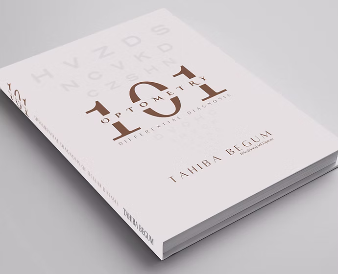 A picture of the book "Optometry101", a white book on a white background, for the article books for optometry students.